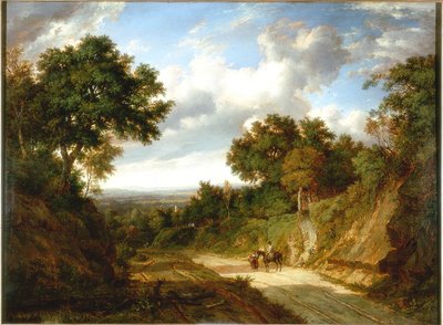 Landschap met figuren door Patrick Nasmyth